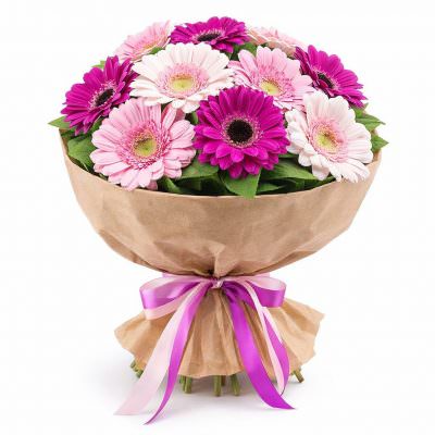 Букет с герберами «Цветочный микс»