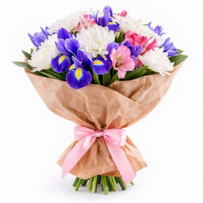 Букет из свежих цветов «Цветочная гармония»