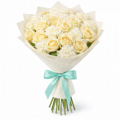 Букет цветов «Белоснежная элегантность»