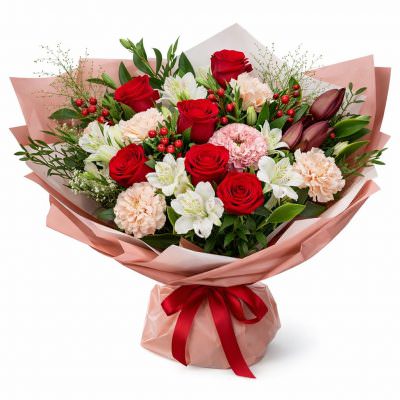 Красивый букет ароматных цветов «Летний рассвет»