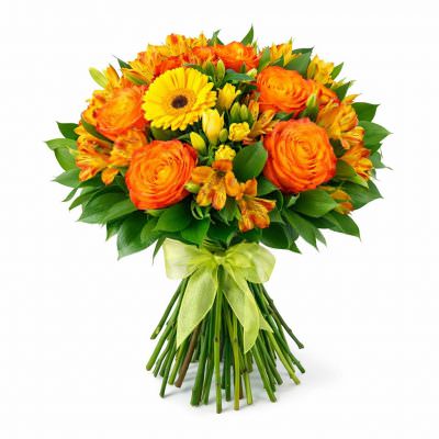 Подарочный букет свежих цветов «Яркая радость»