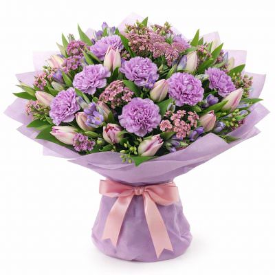 Красивый букет ароматных цветов «Летняя серенада»