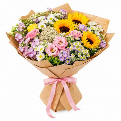 Дизайнерский букет из цветов «Вечерняя зоря»