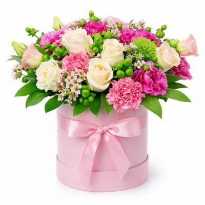 Цветы в коробке «Лунный свет»