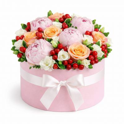 Шляпная коробка «Розовое вдохновение»