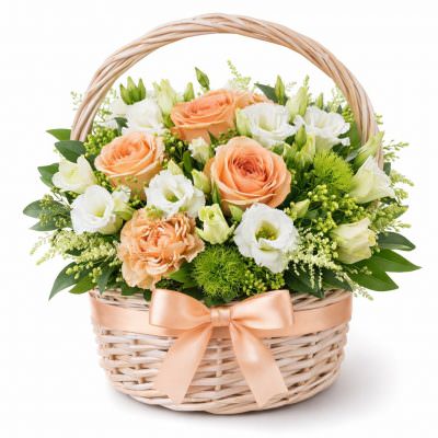 Красивая композиция живых цветов «Очарование нежности»