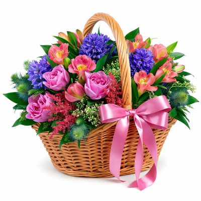 Цветочная корзина «Нежные грёзы»