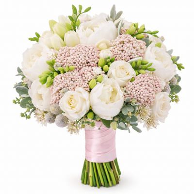 Премиальный букет свежих цветов «Белоснежное очарование»