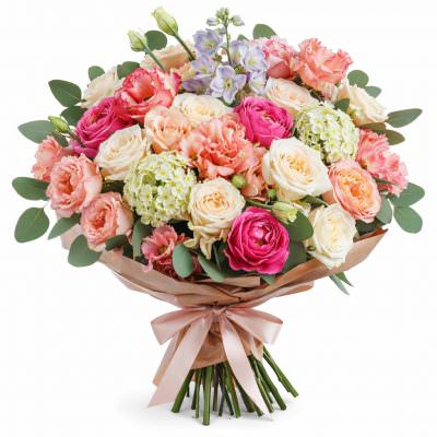 Красивый букет живых цветов «Эдемский сад»