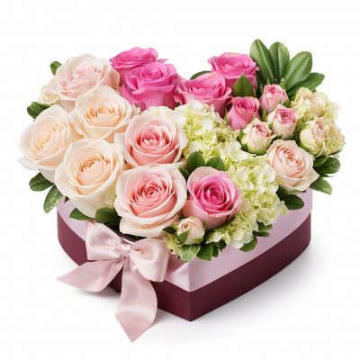 Шляпная коробка сердце «Чистое утро»