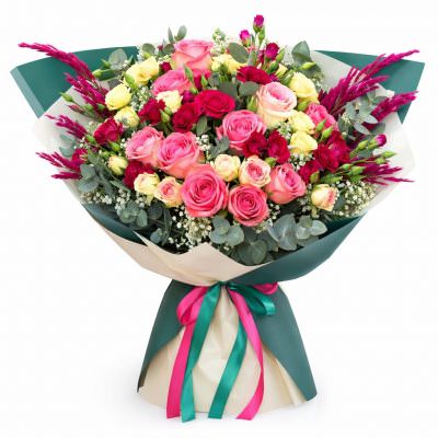 Авторский букет живых цветов «Теплоту момента»