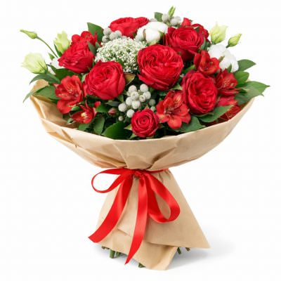 Дизайнерский букет «Рубиновая Сказка»