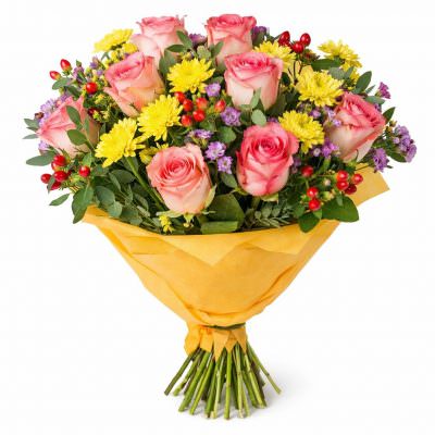 Дизайнерский букет из цветов «Розовая грация»
