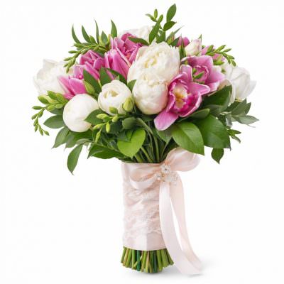 Свадебные букеты невесты из орхидей