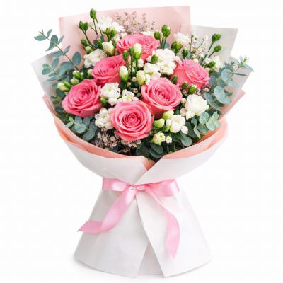 Букет из свежих цветов «Весенняя рапсодия»