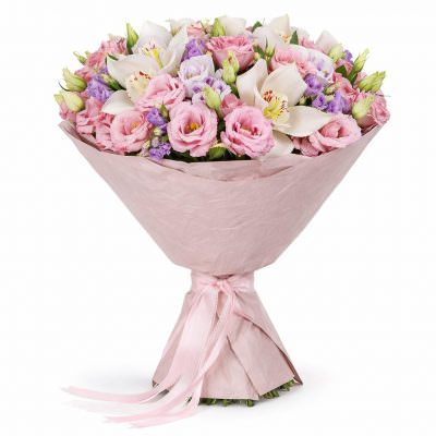 Букет из ароматных цветов «Зимняя румяна»