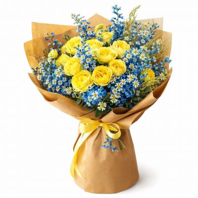 Букет из свежих цветов «Солнечная феерия»