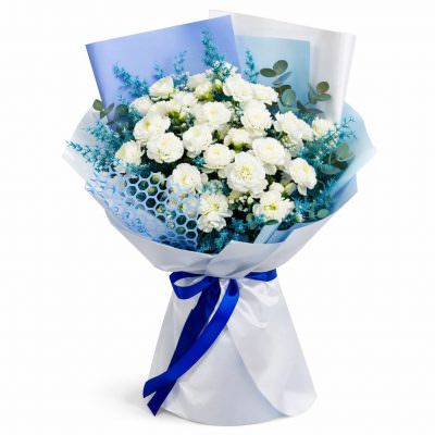 Подарочный букет цветов «Снежная элегантность»