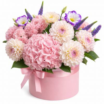 Цветы в коробке «Солнечный бриз»