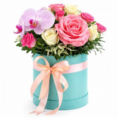 Шляпная коробка «Орхидейное очарование»